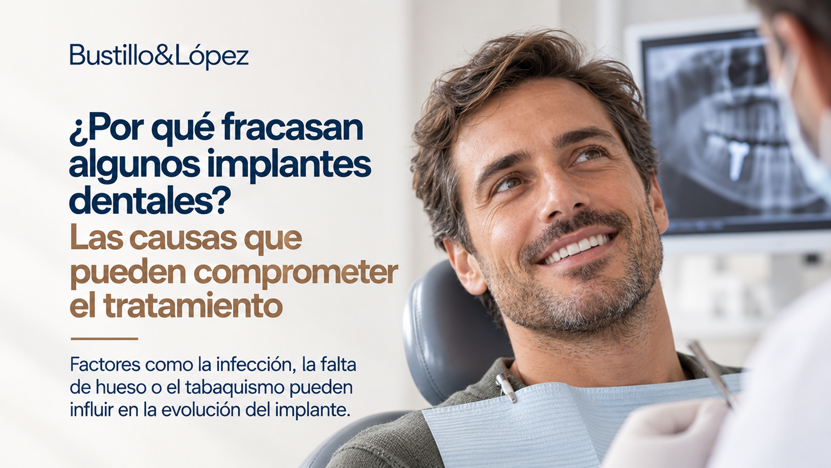 Imagen de portada sobre causas que pueden comprometer un tratamiento con implantes dentales